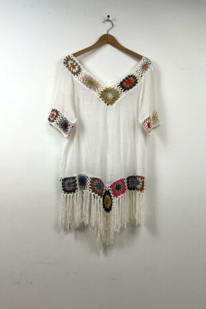 Blusa Poncho Crochet