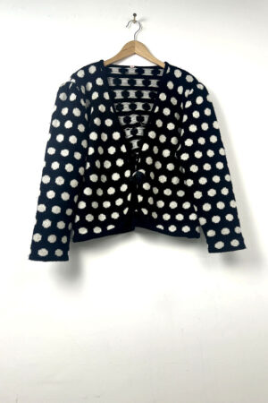 Cardigan Negro Lunares vintage