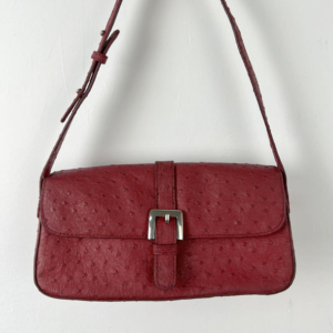 5 Bolso Mini Rojo Avestruz