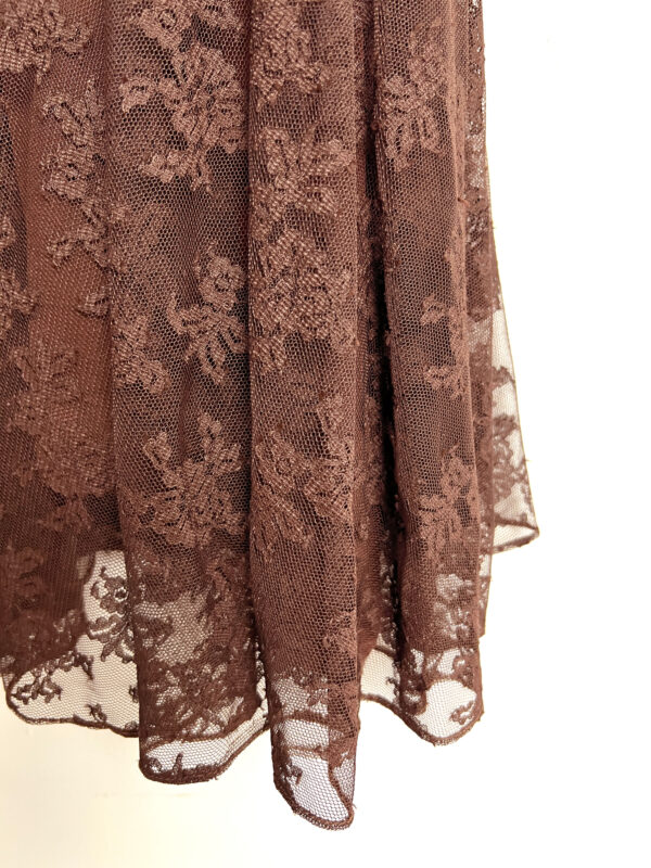 3 Vestido Chocolate Encaje Años 60 Detalle2